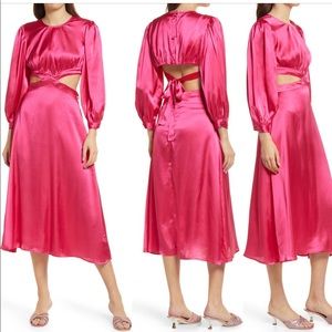 Rahi pink cutout dress